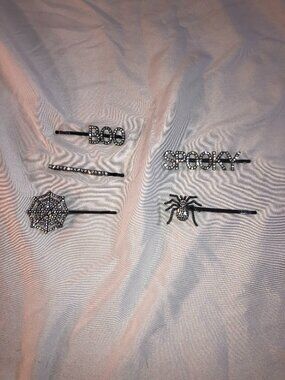 Halloween Goth Hair Clips, Set of 5